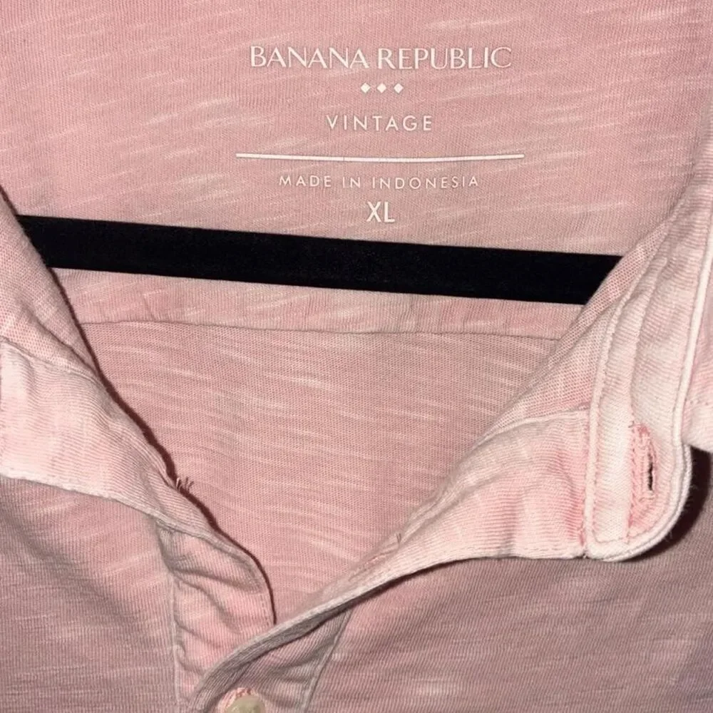 Banana Republic Vintage Men’s XL Pink Polo